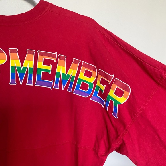Disney Cast Member Pride Spirit Jersey Rainbow Mickey Mouse Red Unisex Sz Medium - Picture 10 of 10